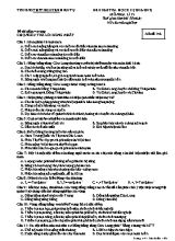 Đề kiểm tra học kì I Địa lí lớp 12 - Mã đề 146 - Năm học 2016-2017 - Trường THPT Nguyễn Hiếu Tự